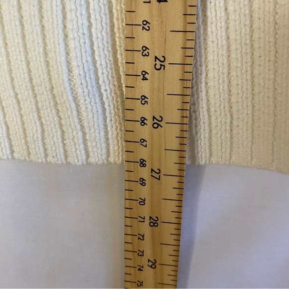 Chaps White Blue Stripes Long Sleeve Henley Pullover Sweater Women's Size XL - Picture 12 of 12